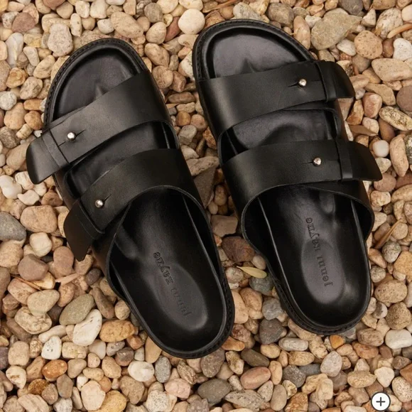 Jenni Kayne Double Strap Black Sandals - Picture 3 of 16